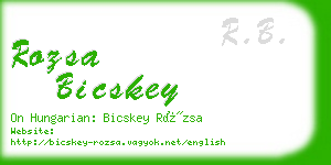 rozsa bicskey business card